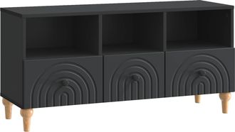 vidaXL Mueble De Tv 102 X 34,5 X 50 Cm Negro Madera De Ingenier&iacute;a Vidaxl
