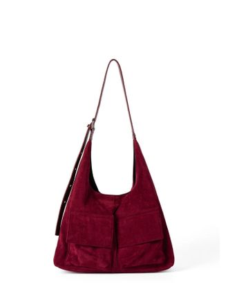 Generic Large Capacity Handbags Female Crossbody Bags Shoulder Bag Women Fashion Suede Vintage Tote(Red)
