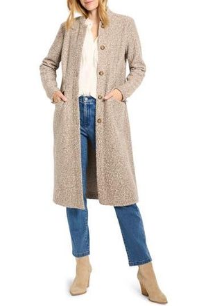 Nic+Zoe Tweed Knit Topcoat in Neutral Multi at Nordstrom Rack, Size Large