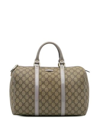 Gucci 2016-2025 GG Supreme Joy boston bag - women - Fabric/Calf Leather - One Size - Brown
