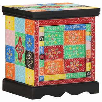 Berkfield Home Beautiful Bedside Cabinet 2 pcs Multicolour 40x35x45 cm Solid Woo | Size: 40 x 35 x 45 cm