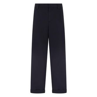 Golden Goose Wide Trousers, male, Blue, Size: XL Straight Cotton Pants