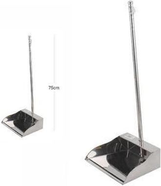 Trade Shop Trade Shop - Paletta In Metallo Zincato 30x25cm H75 Con Manico Alzapattume Spessore 1mm