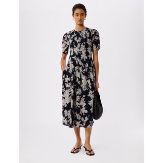 Whistles Shadow Floral Avery Dress in Navy/multi at Nordstrom, Size 10