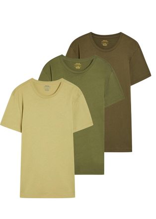 Polo Ralph Lauren Logo-embroidered Cotton T-shirt - set of Three - Beige - XL