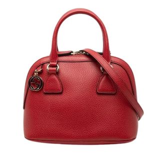 Gucci Pre-owned Satchel - Dames - Vintage Handtas - Rood - ONE Size - Leer - Vintage