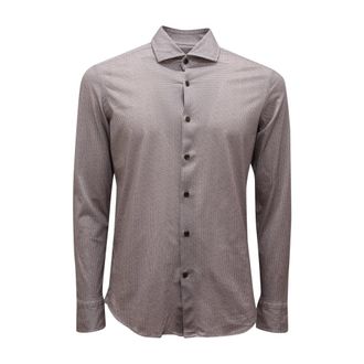 Sonrisa Overhemden, Heren, Bruin, M, Katoen, Fior di Cotone Shirt
