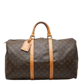 Louis Vuitton Brown Pvc Leather Boston Bag (Pre-Owned)