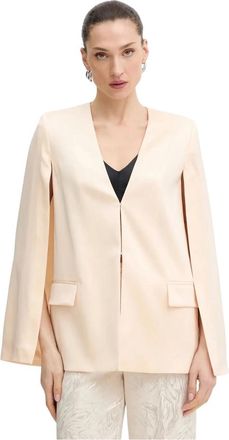 Twinset Dames, Jassen, Beige, Maat: XS Satijn