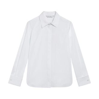 Max Mara Dames, Blouses & Shirts, Wit, Maat: S Katoen