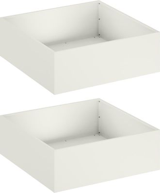 vidaXL Macetero De Jard&iacute;n 2 Uds. Blanco 40 X 40 X 20 Cm Vidaxl