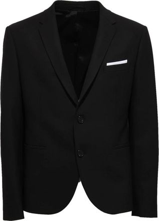 Neil Barrett Heren, Jassen, Zwart, Maat: XL Zijde