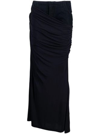 CHRISTOPHER ESBER Maxi-rok met denim afwerking - Blauw