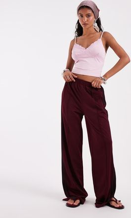 adidas Originals pantaloni della tuta Firebird ampi color bordeaux-Rosso