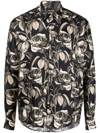 Roberto Cavalli Camicia con stampa - Nero