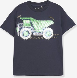 Minymo Jungen T-Shirt mit Wendepailletten Minymo nachtblau