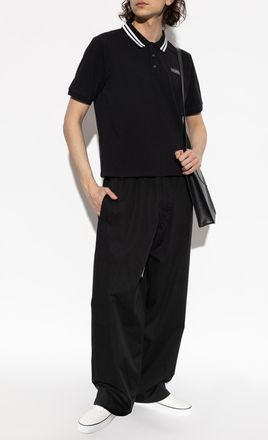 Iceberg Polo With Logo Patch, Mens, Black