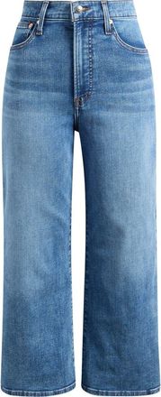 Madewell The Short Wide-Leg Crop Jeans Super Stretch Denim in Oneida Wash at Nordstrom, Size 24