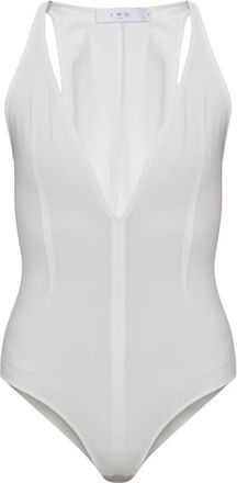 Iro Abysse Bodysuit - Dames - Bodies - Wit - S - Leer - Tops