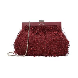 V&deg; 73 Pochette con dettagli in piuma - - Bags - Donna - Rosso - ONE SIZE