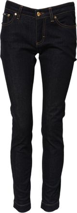 Dolce & Gabbana Womens Blue Cotton Pretty Lowwaist Skinny Denim Jeans Polyetyren Elastane Clothing