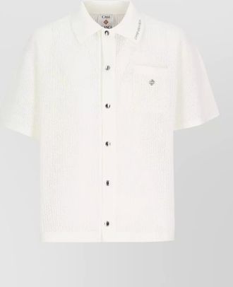 Casablanca perforated short-sleeve shirt