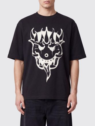 Yohji Yamamoto T-shirt in cotone con stampa grafica a maniche corte