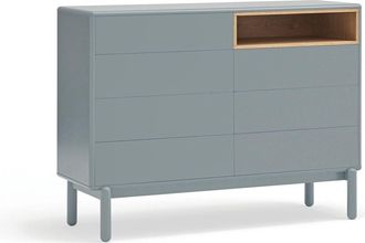 Teulat Cómoda 7 cajones gris perla