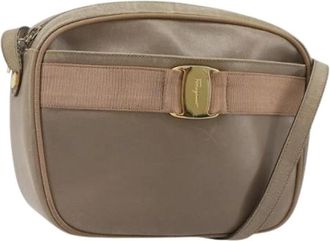 Ferragamo Pre-owned Shoulder Bag - Dames - Vintage Schoudertas - Beige - ONE Size - Leer - Vintage