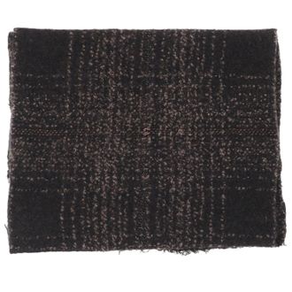 Faliero Sarti Textured Check Pattern Cashmere Blend Scarf