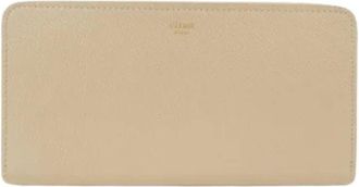 Celine Pre-owned Wallets, female, Beige, Size: ONE SIZE Pre-owned Long wallet (bi-fold)