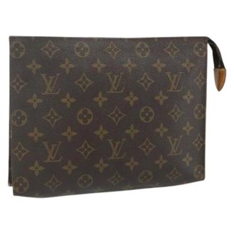 Louis Vuitton Pre-owned Clutches, female, Brown, Size: ONE SIZE Pre-owned Vintage Monogram Pouch