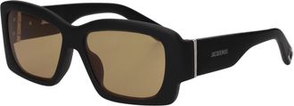 Jacquemus Croisiere Sonnenbrille Herren Acetat Schwarz