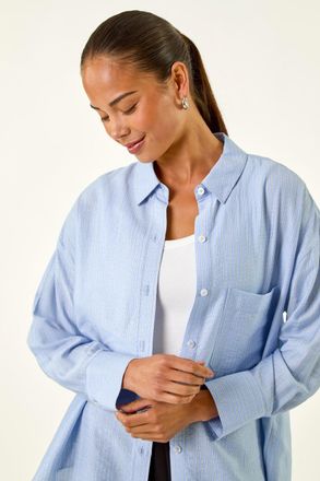 Roman Stripe Buttoned Pocket Shirt