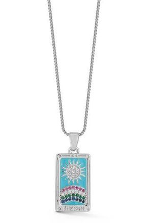 Sphera Milano The Sun Tag Pendant Necklace in Silver at Nordstrom Rack