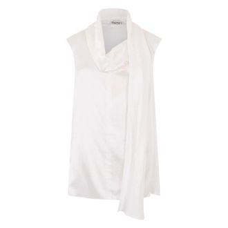Max Mara Blouses, female, White, Size: XS Silk satin top