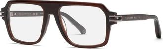 Philipp Plein Vpp 195M Optisch Montuur - Heren - Brillen - Bruin - 56 MM - Accessoires