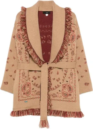 Alanui Bandana Print Cardigan