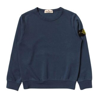 Stone Island Crew Neck Sweatshirt - male - Stone Island - Kids Sweatshirts - Blue - 8 Y - Kids