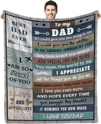 OEM Un Regalo De Los Nietos Para El Abuelo: Una Manta Suave Y C&aacute;lida (60 Pulgadas X 50 Pulgadas) Un Regalo Para El Abuelo En El D&iacute;a Del Padre, Su Cumplea&ntilde;