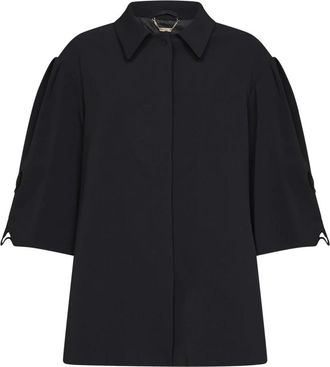 Blumarine Giacca Over in Cady con Ricamo - Dames - Zomerjassen - Zwart - S - Polyester - Jassen