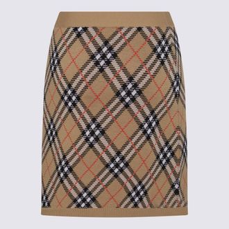 Burberry Womens Skirts Sand Ip Check _wo Pl