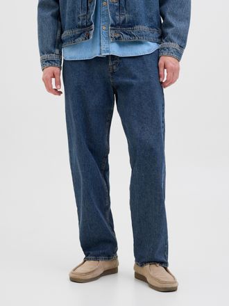 Jack & Jones Relax-fit-Jeans JACK & JONES JJIALEX JJORIGINAL SQ 738, Herren, Gr. 29, L&auml;nge 30, blau denim, Denim/Jeans, Obermaterial: 100% Baumwolle, Abriebeffekte