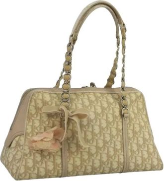 Dior Pre-owned Handbags, female, Beige, Size: ONE SIZE Pre-owned Vintage Shoulder Bag