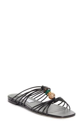 Jimmy Choo London Lova Beaded Slide Sandal in Black Mix at Nordstrom, Size 6.5Us