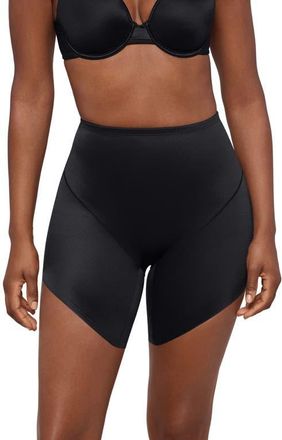 Miraclesuit Show Stopper Slanted Hem Shorts in Black at Nordstrom, Size Xx-Large