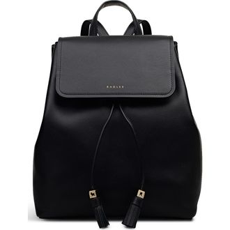 Radley London Noble Alley Small Leather Flapover Backpack in Black at Nordstrom Rack