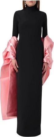 Solace London Dames, Jurken, Zwart, Maat: XS Satijn