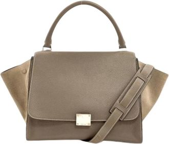 Celine Pre-owned Handbags, female, Brown, Size: ONE SIZE Pre-owned Trapeze Handbag