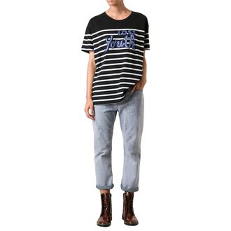 Each Other Each x Other Striped Embroidered T-Shirt Size L